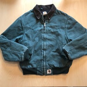 Vintage Carhartt Green Corduroy Collar 
